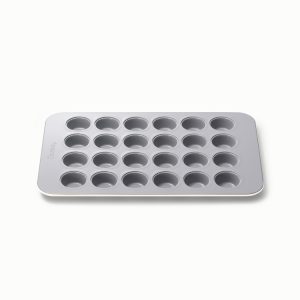 24-Cup Mini Muffin Pan Non-Stick Ceramic Baking Pan Cream