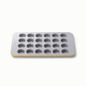 24-Cup Mini Muffin Pan Non-Stick Ceramic Baking Pan Marigold