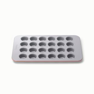 24-Cup Mini Muffin Pan Non-Stick Ceramic Baking Pan Perracotta