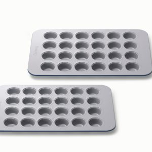 Mini Muffin Pan Duo Non-Stick Ceramic Baking Pans Navy