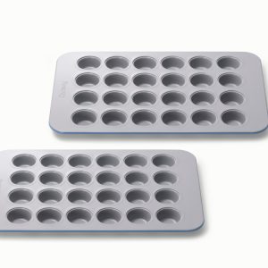 Mini Muffin Pan Duo Non-Stick Ceramic Baking Pans Slate
