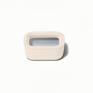 Mini Rectangle Container Ceramic-Coated Glass Storage Cream