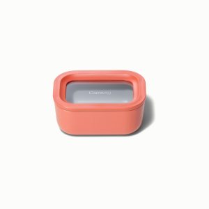 Mini Rectangle Container Ceramic-Coated Glass Storage Perracotta