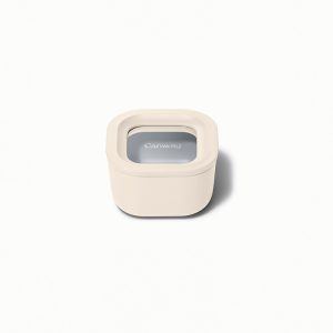 Mini Square Container Ceramic-Coated Glass Storage Cream