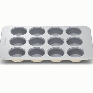 Muffin Pan Ceramic Non-Stick & Non-Toxic Cream