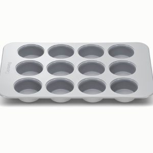 Muffin Pan Ceramic Non-Stick & Non-Toxic Gray