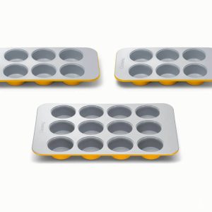 Muffin Pan Trio Ceramic Non-Stick & Non-Toxic Marigold