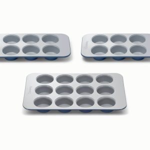 Muffin Pan Trio Ceramic Non-Stick & Non-Toxic Navy