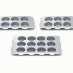 Muffin Pan Trio Ceramic Non-Stick & Non-Toxic White