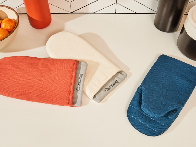 Oven Mitts Heat Resistant Oven Mitt Set Navy - Image 4