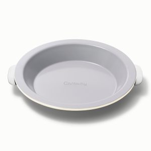 Pie Pan 9” Non-Stick Ceramic Baking Pan with Handles Cream