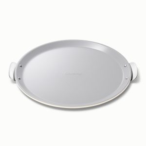 Pizza Pan 15” Non-Stick Ceramic Baking Pan with Handles Cream
