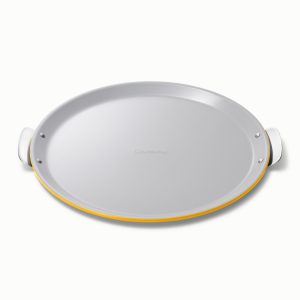 Pizza Pan 15” Non-Stick Ceramic Baking Pan with Handles Marigold
