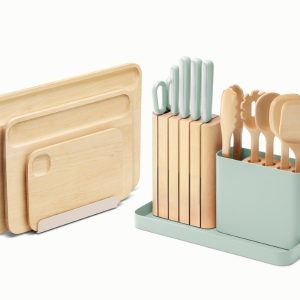 Prep & Boards Set Non-toxic Knife, Utensil & Cutting Boards Mist