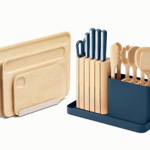Prep & Boards Set Non-toxic Knife, Utensil & Cutting Boards Navy