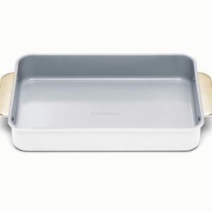 Rectangle Pan Ceramic Non-Stick & Non-Toxic White