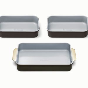 Rectangle Pan Trio Ceramic Non-Stick & Non-Toxic Black