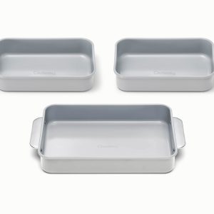 Rectangle Pan Trio Ceramic Non-Stick & Non-Toxic Gray