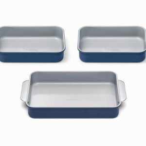 Rectangle Pan Trio Ceramic Non-Stick & Non-Toxic Navy