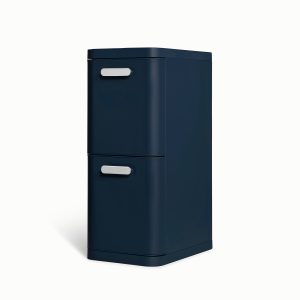 Kitchen Recycling Bin with Drawers – 45L 2-Compartment Bin Midnight