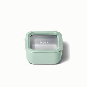 Non-Stick Ceramic-Coated Small Glass Container Food Storage Container BPA-Free Mist