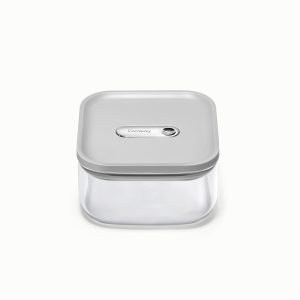 Small Glass Airtight Container Non-Toxic & BPA-Free Gray