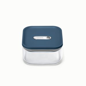 Small Glass Airtight Container Non-Toxic & BPA-Free Navy
