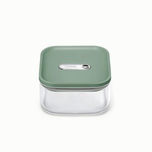 Small Glass Airtight Container Non-Toxic & BPA-Free Sage