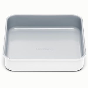 Square Baking Pan Ceramic Non-Stick & Non-Toxic White