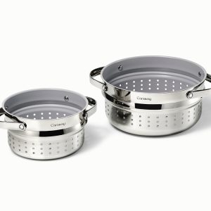 Steamer Pot Duo Cookware: Stainless Steel