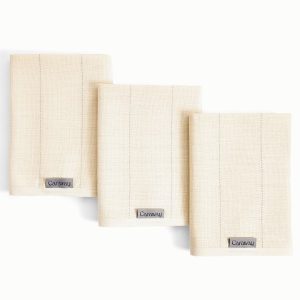 Tea Towels Organic Cotton Kitchen Dish Towels Cream