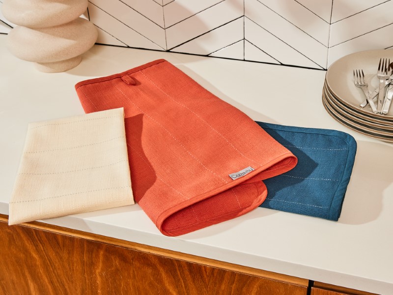 Tea Towels Organic Cotton Kitchen Dish Towels Navy - Image 3
