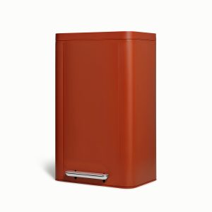 Modern Stainless Steel Kitchen Trash Can – 45L Rectangular Step Trash Can Clay