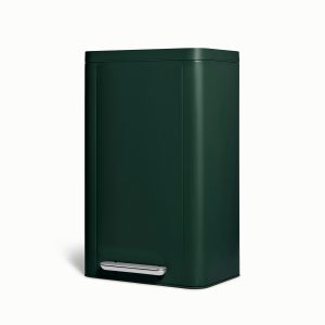 Modern Stainless Steel Kitchen Trash Can – 45L Rectangular Step Trash Can Emerald