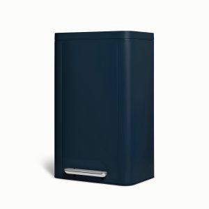 Modern Stainless Steel Kitchen Trash Can – 45L Rectangular Step Trash Can Midnight
