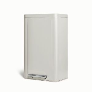 Modern Stainless Steel Kitchen Trash Can – 45L Rectangular Step Trash Can Stone