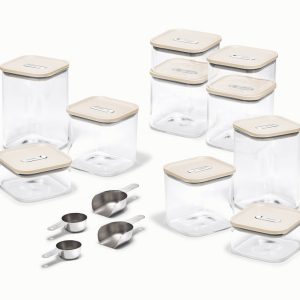 Ultimate Glass Airtight Storage Set Non-Toxic & BPA-Free Cream