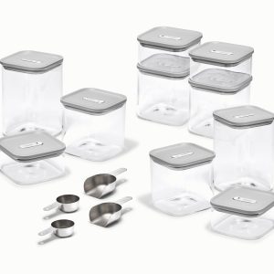 Ultimate Glass Airtight Storage Set Non-Toxic & BPA-Free Gray