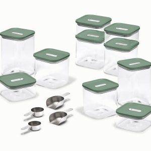 Ultimate Glass Airtight Storage Set Non-Toxic & BPA-Free Sage