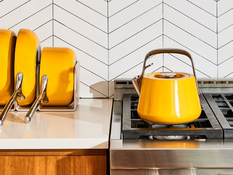 Non Toxic Tea Kettle for Stovetop Stainless Steel Kettle Marigold - Image 4