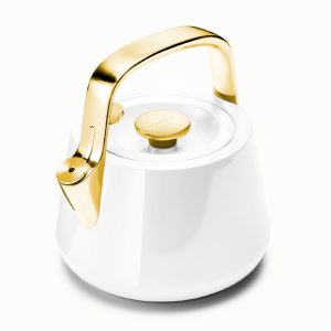 Non Toxic Tea Kettle for Stovetop Stainless Steel Kettle White